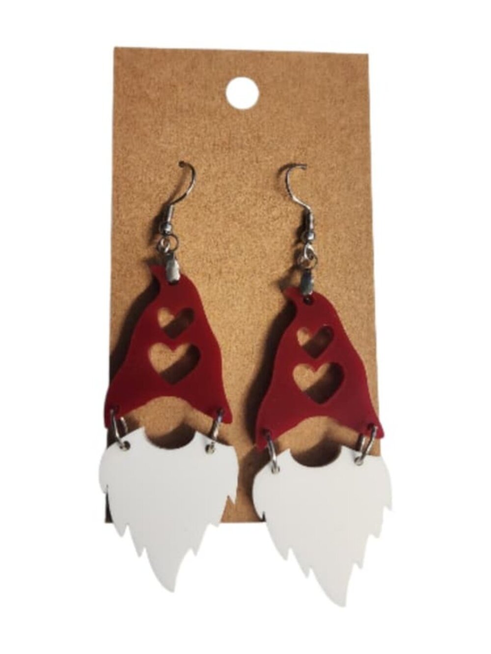 Sweetheart Gnome Cheer Acrylic Drop Earrings